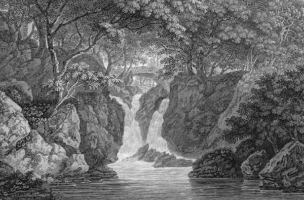 Rydal Waterfall c1800