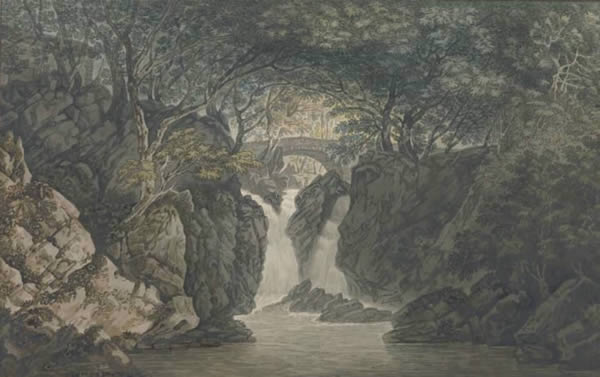 Rydal Waterfall c1800